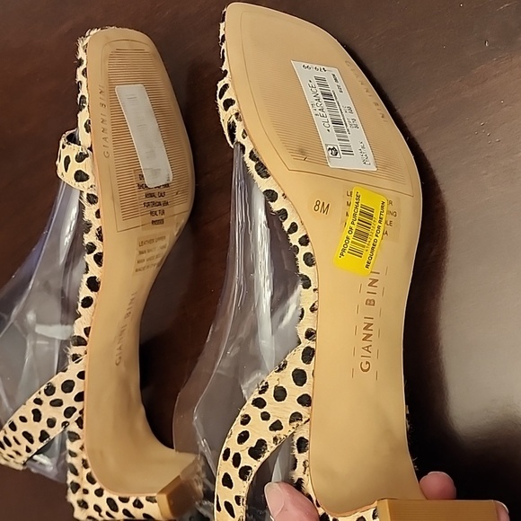 NWT Gianni Bini Cheetah Print Sandals Sz 8 - Picture 6 of 6